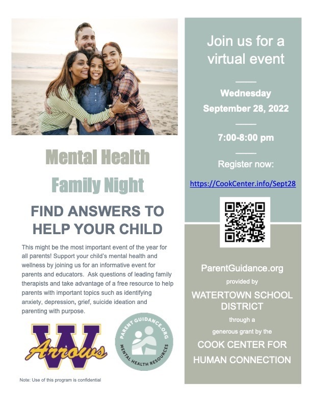 Mental Health Family Night Mellette Elementary