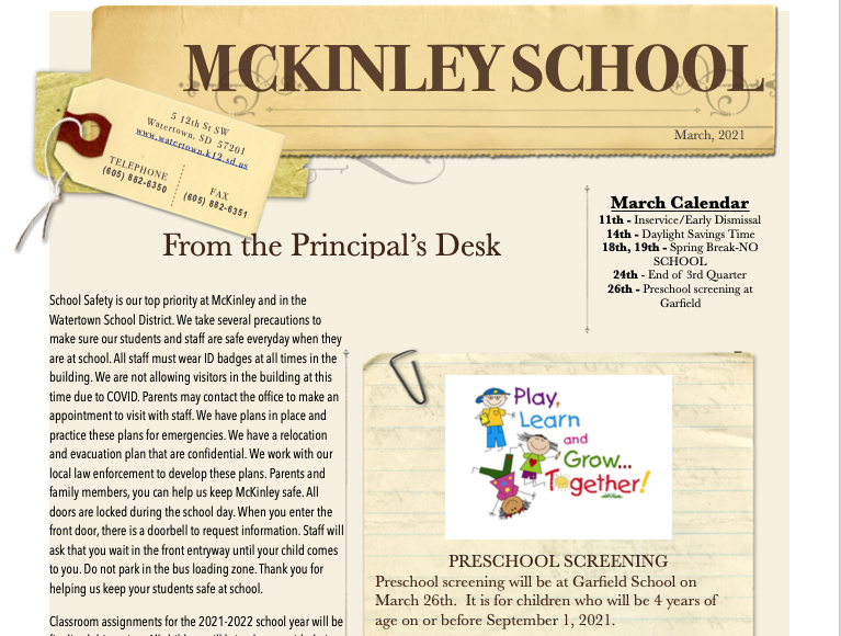 March Newsletter