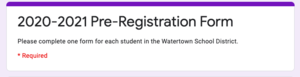 Return to School Pre-Registration: Spread the word to help us prepare