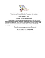 Preschool Screening