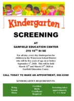 Kindergarten Screening